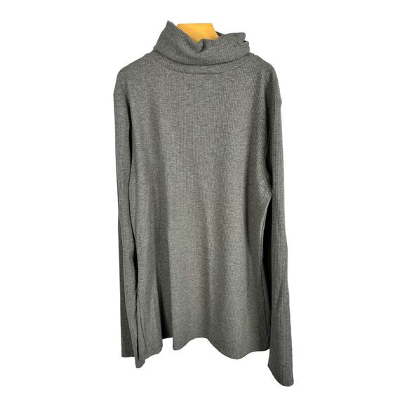 Halogen Womens Ribbed Turtleneck Pullover Sweater Gray size Medium - Picture 1 of 9